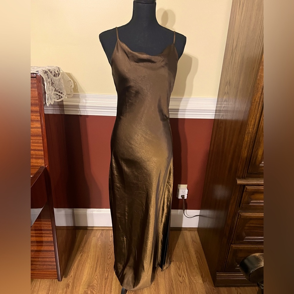 12th Tribe Brown slip dress.